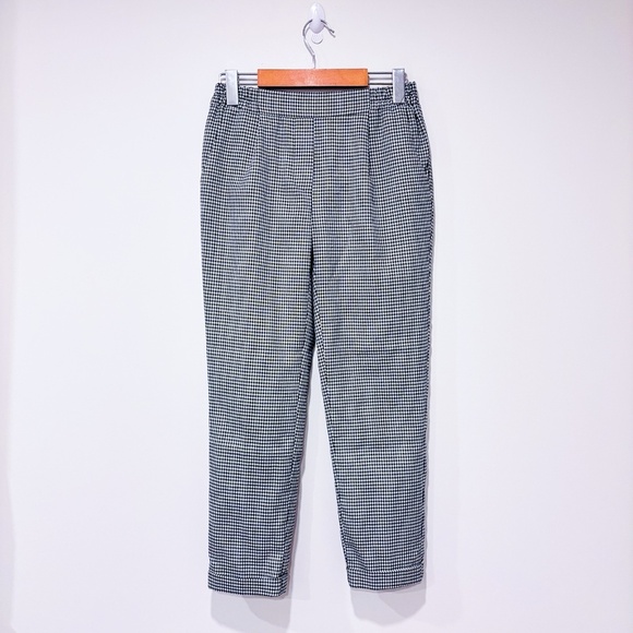 Simons black and white houndstooth pants | Elastic waist comfort * - Picture 5 of 8